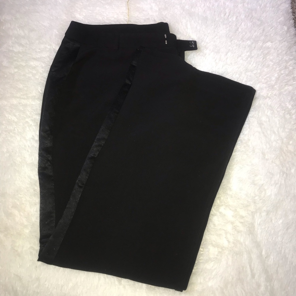6th & Lane Black wide leg side stripe pant 28